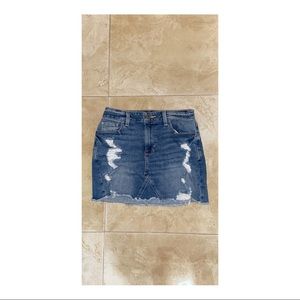 Hollister Medium Wash Denim Mini Skirt